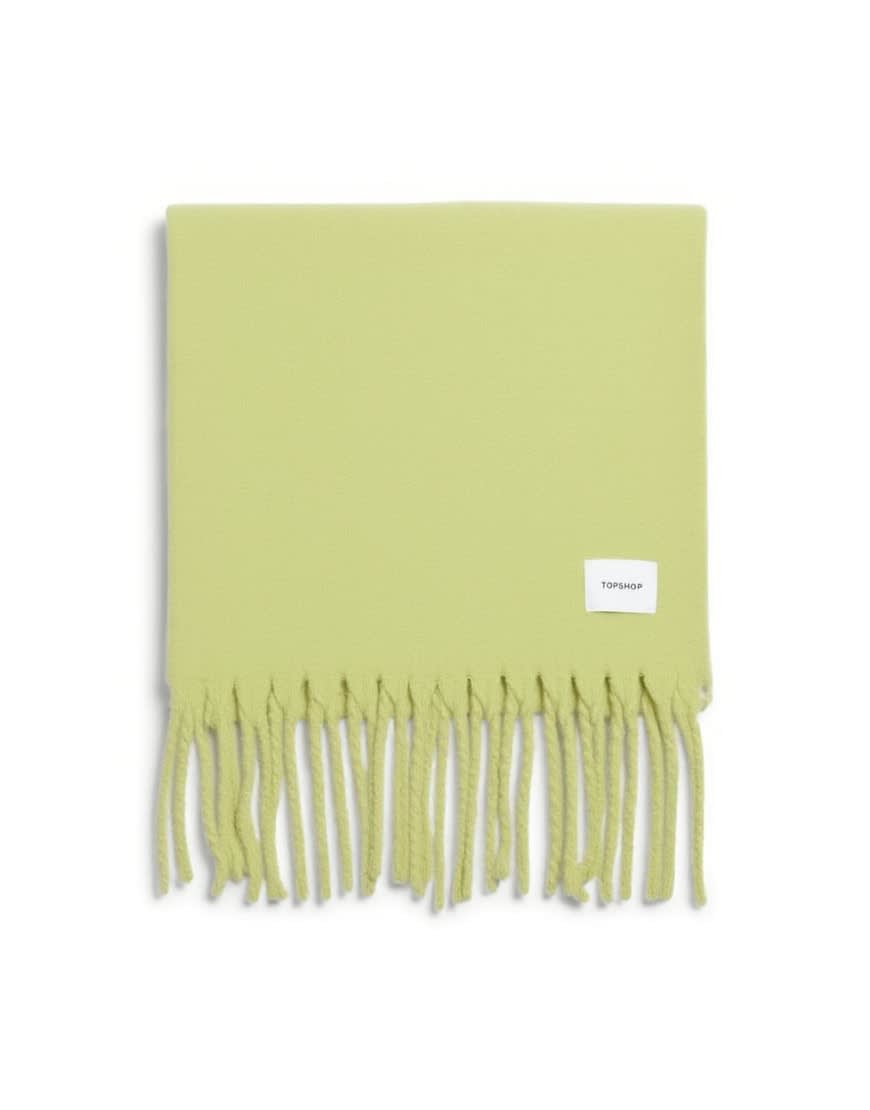 Topshop Sydney blanket scarf in green