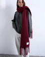 Topshop Sydney blanket scarf in burgundy