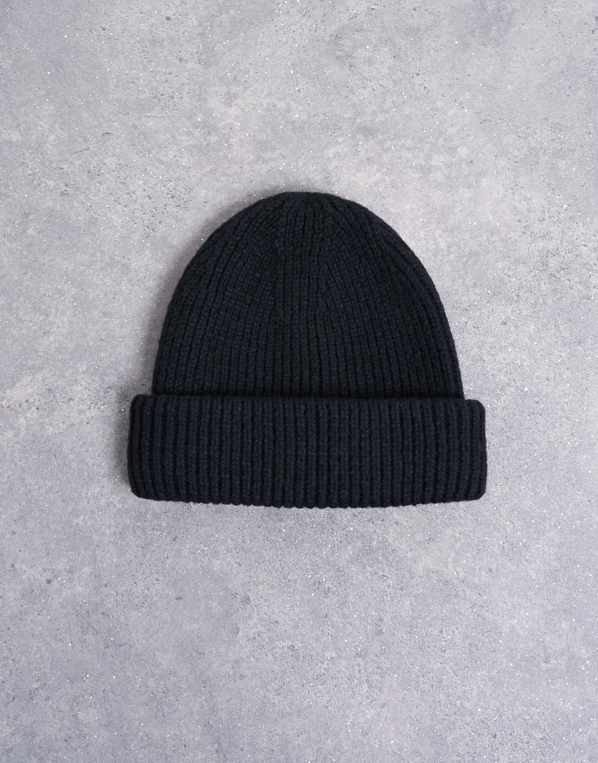 Topshop Henry ribbed beanie in black