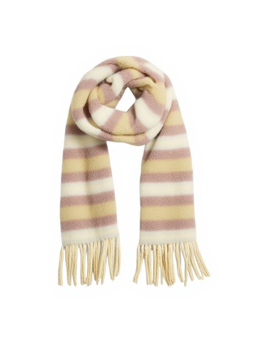 Topshop Sydney striped blanket scarf in green & brown