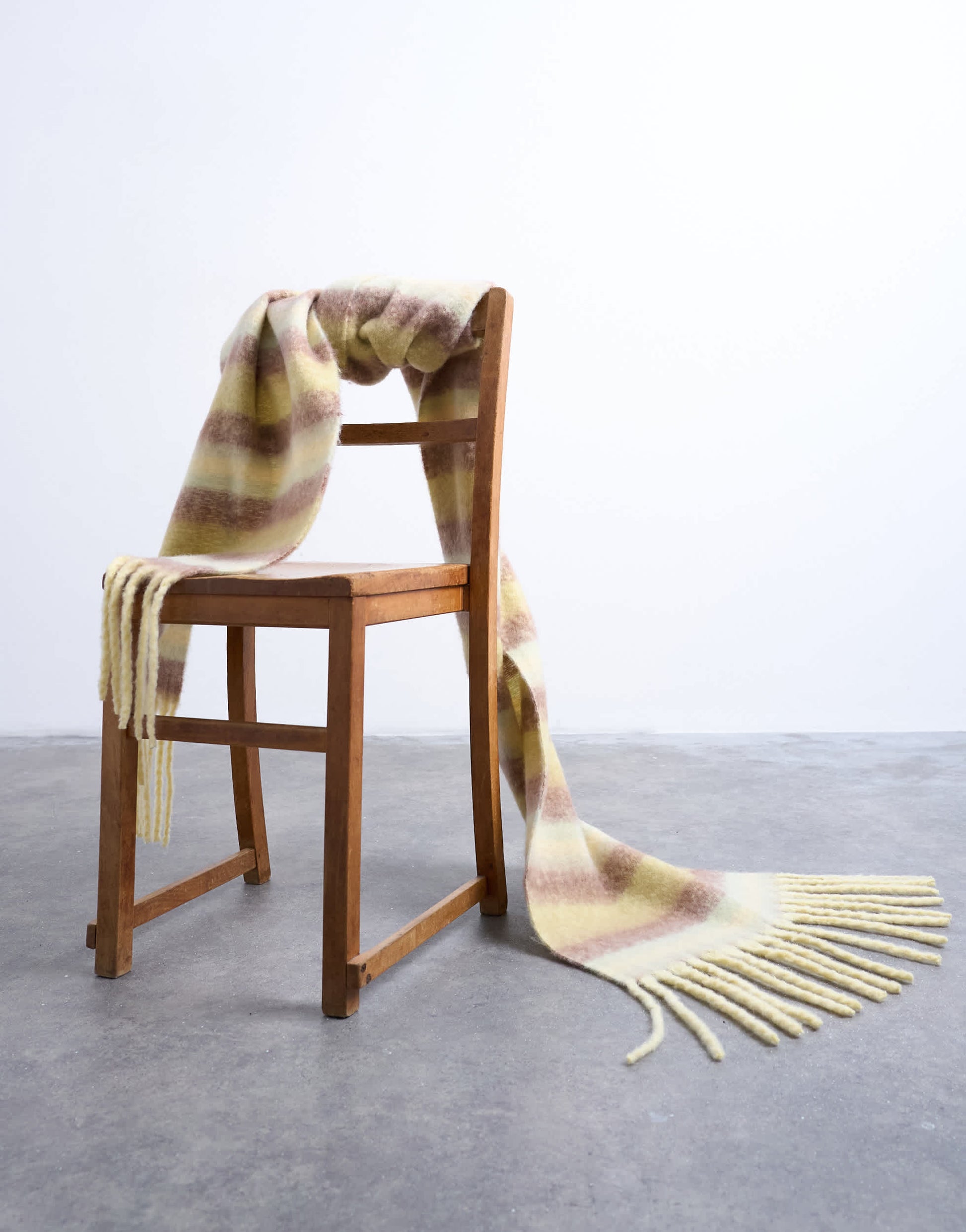 Topshop Sydney striped blanket scarf in green & brown