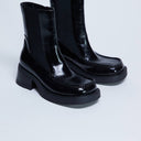Bottines Chelsea à bout carré Narla de Topshop, noires