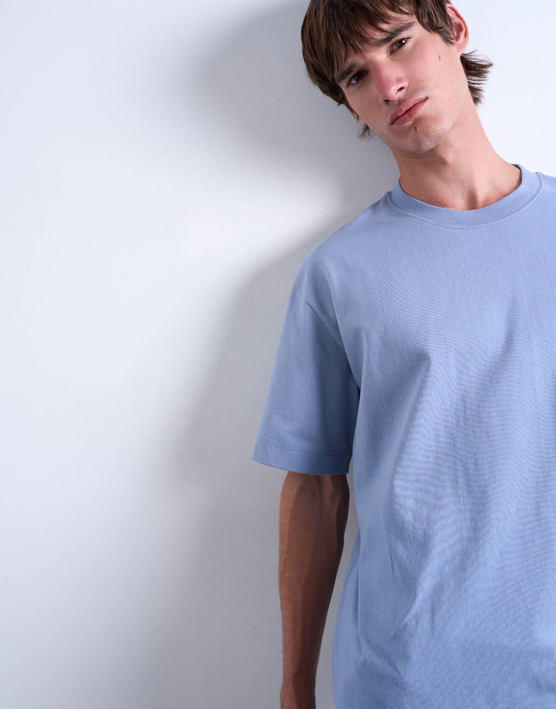 Topman relaxed fit t-shirt in mid blue