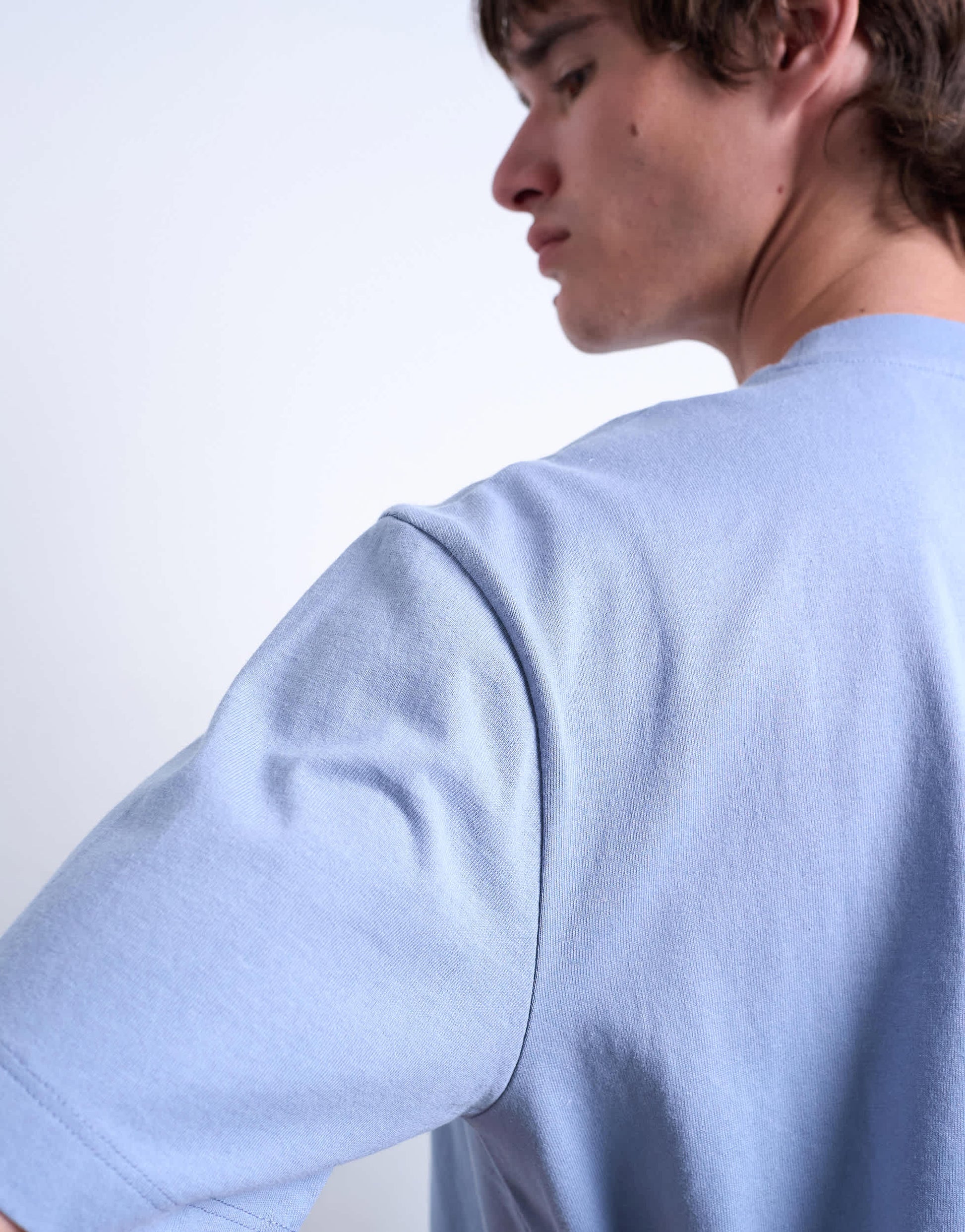 Topman relaxed fit t-shirt in mid blue