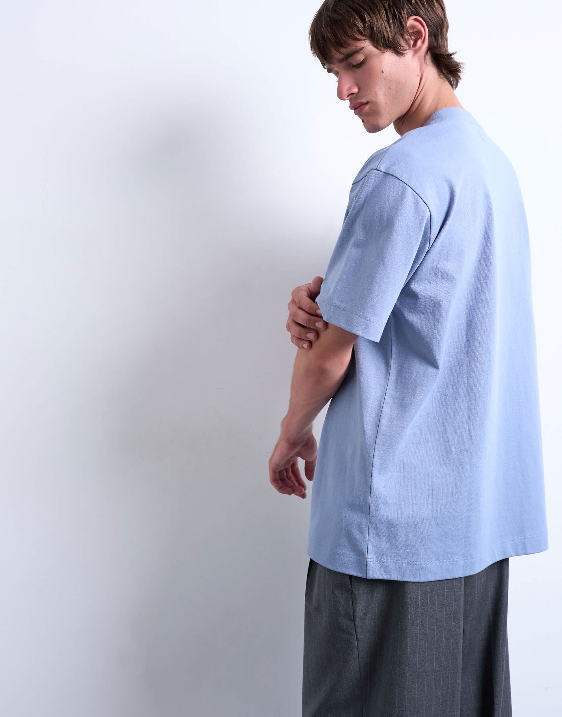Topman relaxed fit t-shirt in mid blue