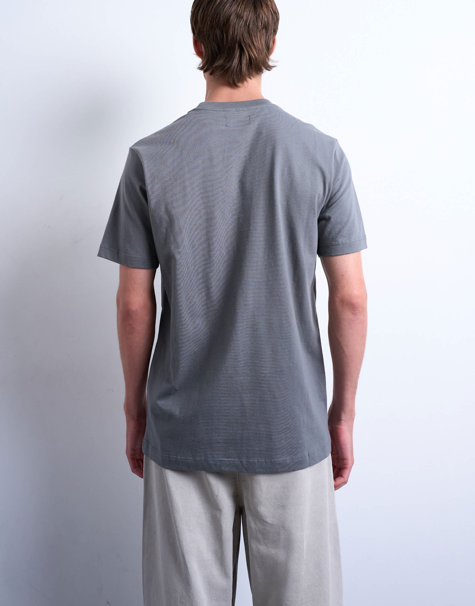 Topman classic fit t-shirt in charcoal