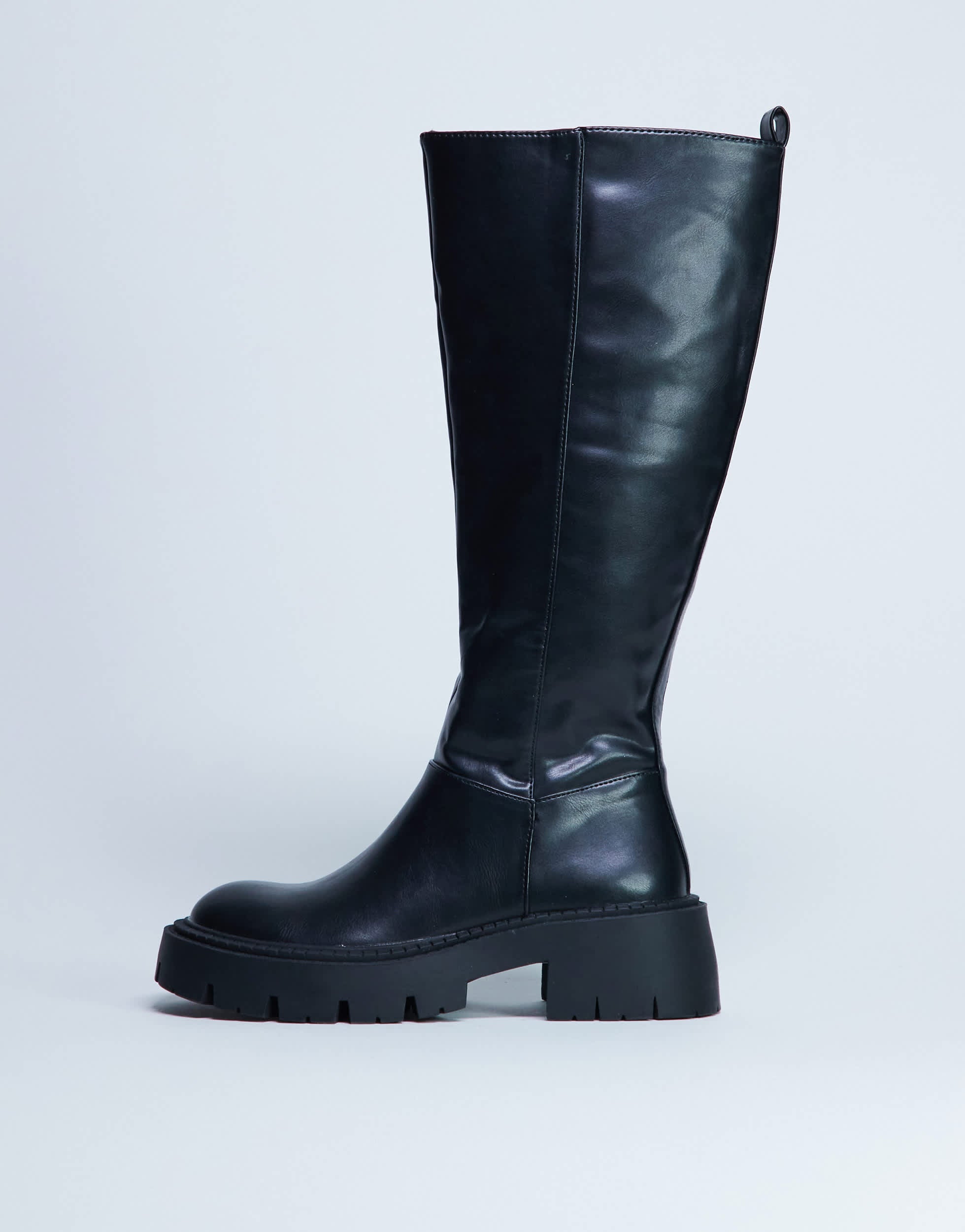 Bottes hautes à semelles épaisses Topshop Riya noires