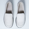 Topshop Corrie flat shoe loafer in off white hair on real leather