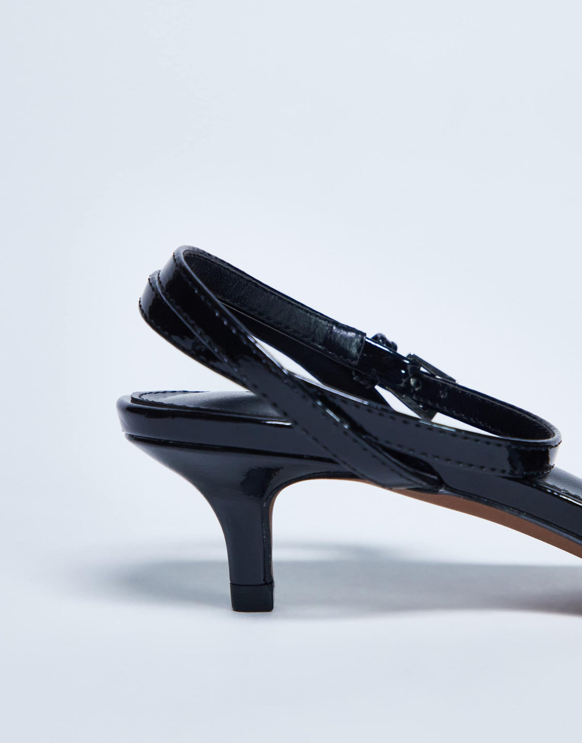 Topshop Irene barely there mid heeled sandal in black