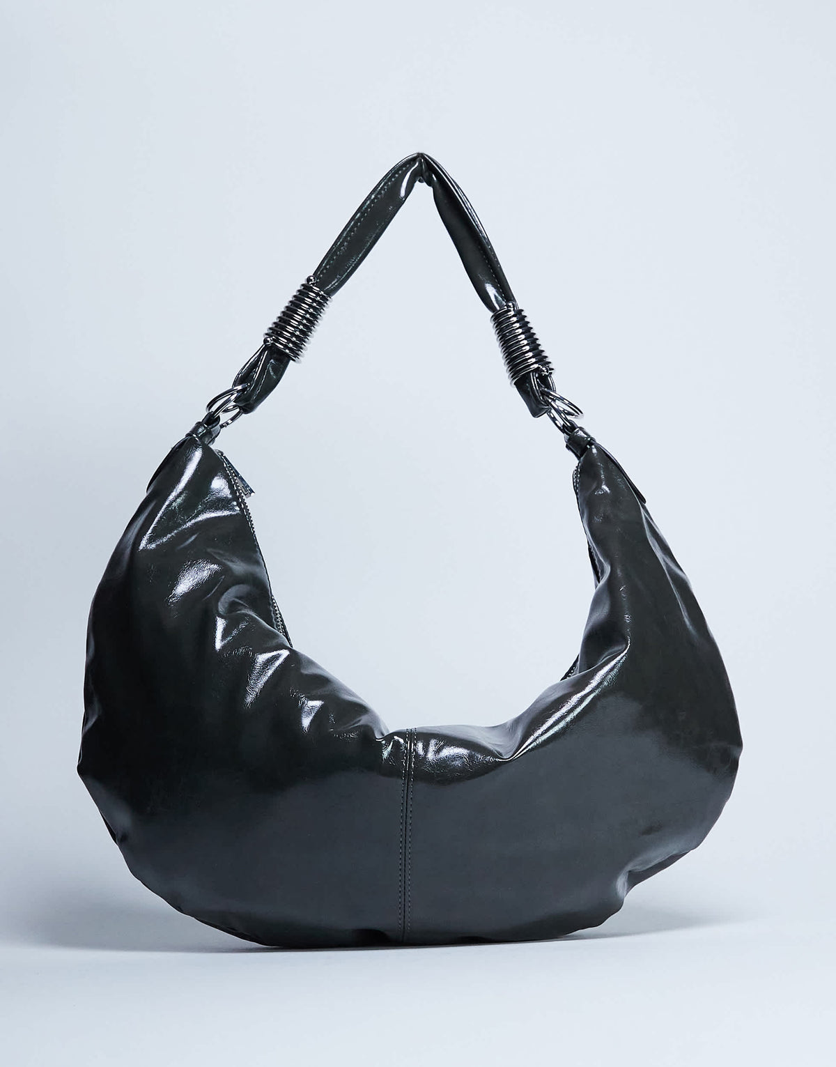 Topshop Sloane hardware scoop shoulder bag in deep khaki