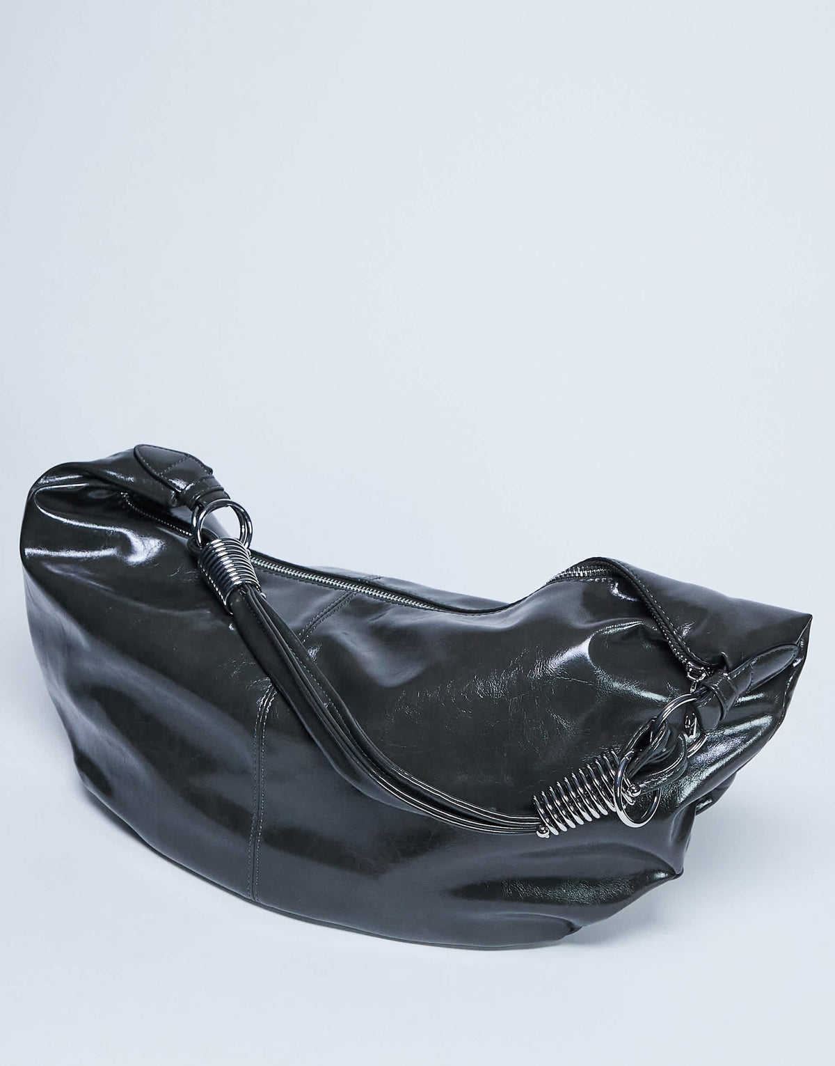 Topshop Sloane hardware scoop shoulder bag in deep khaki