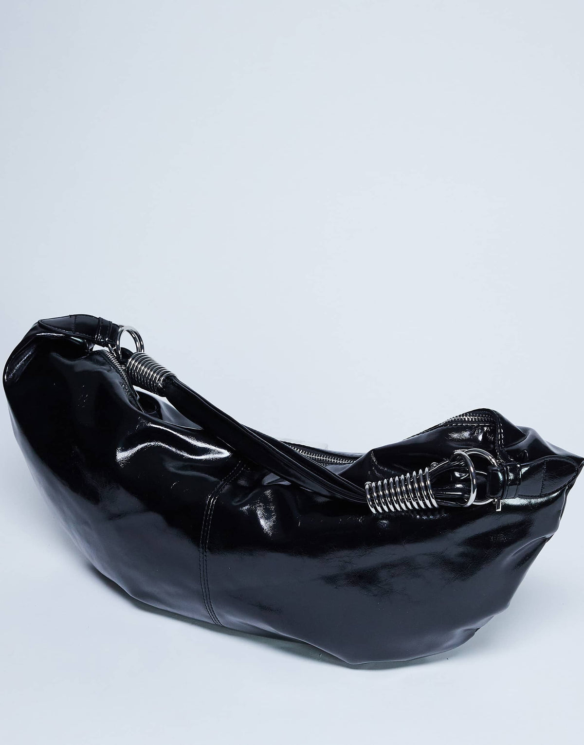 Topshop Sloane hardware scoop shoulder bag in black