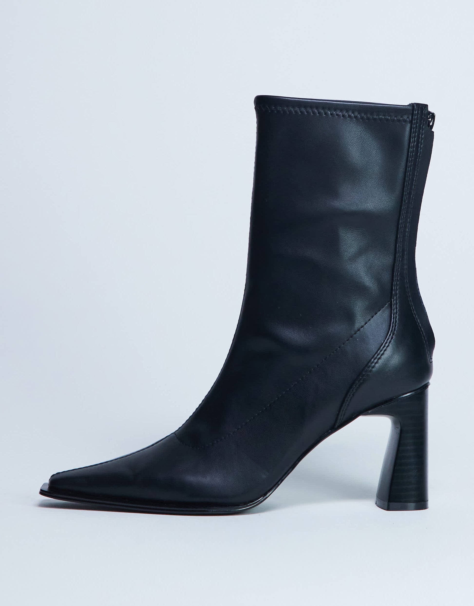 Topshop Nicky chisel toe ankle boot in black
