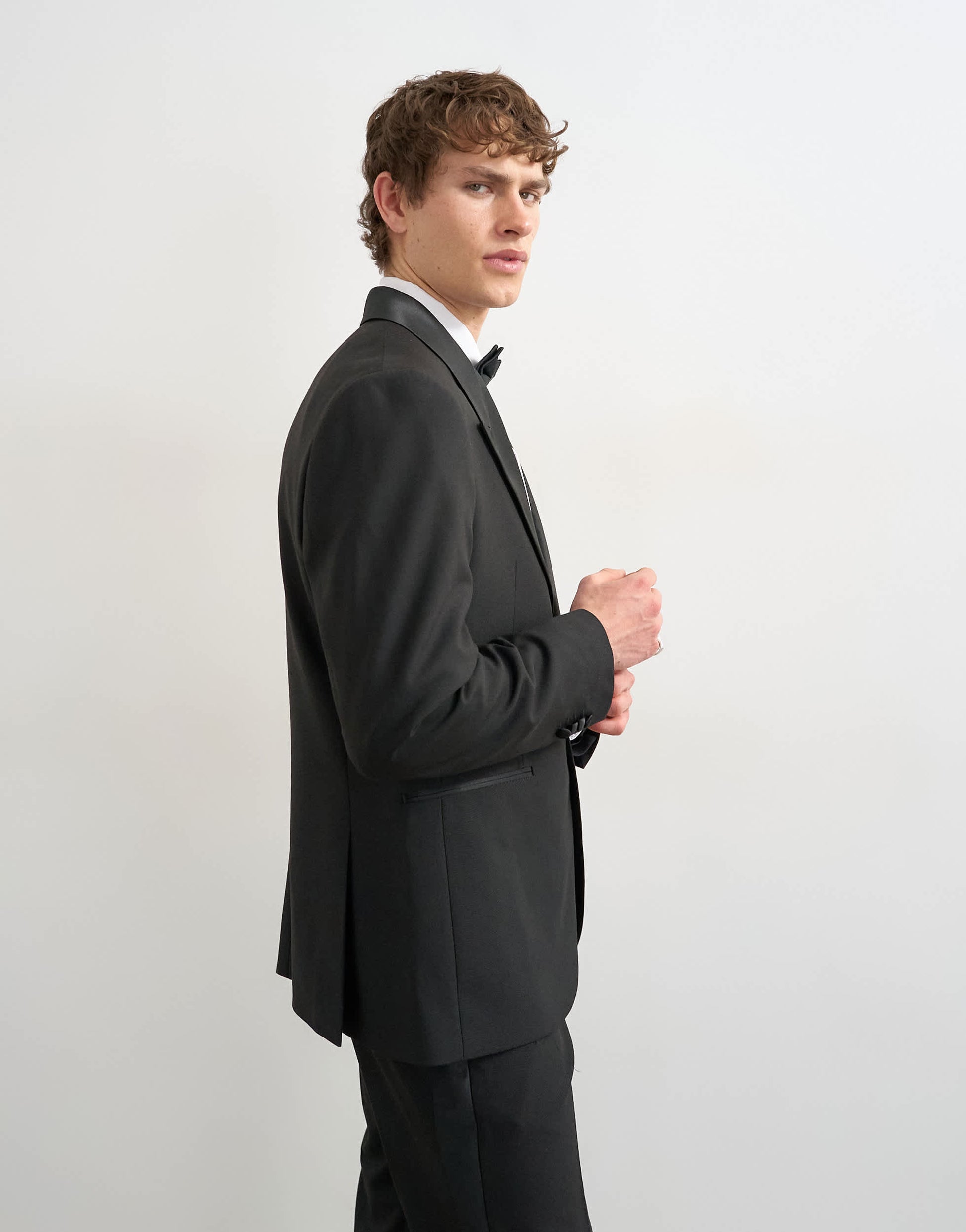 Topman tuxedo jacket in black