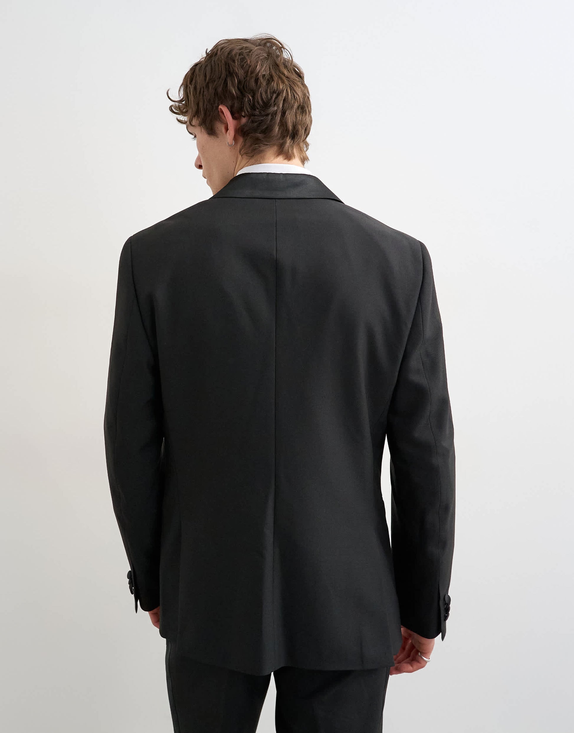 Topman tuxedo jacket in black