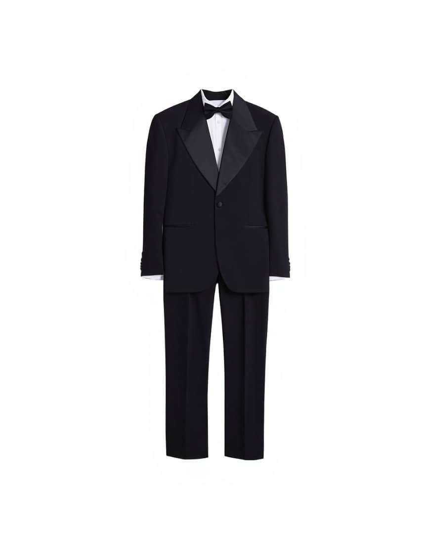 Topman tuxedo trousers in black