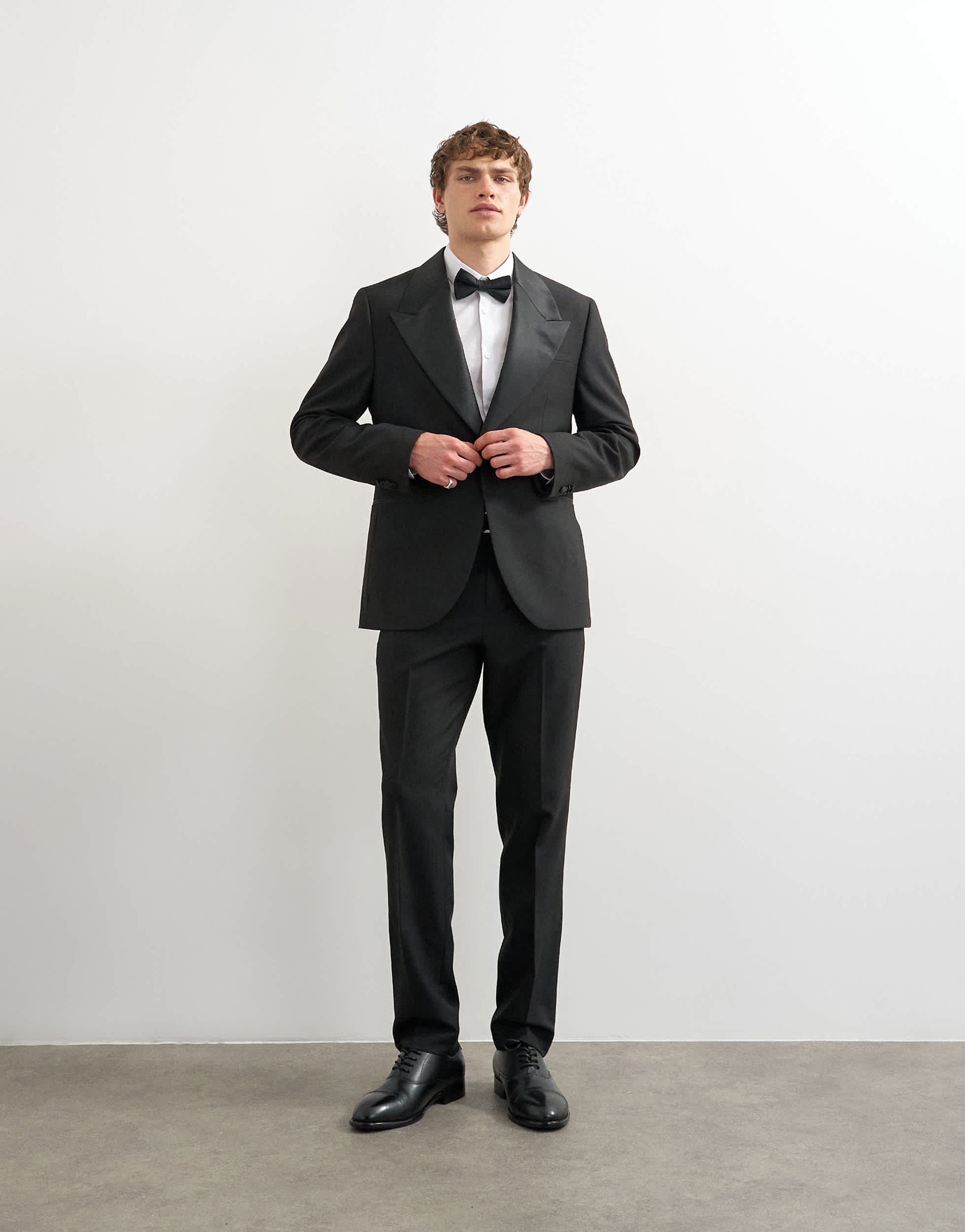 Topman tuxedo trousers in black