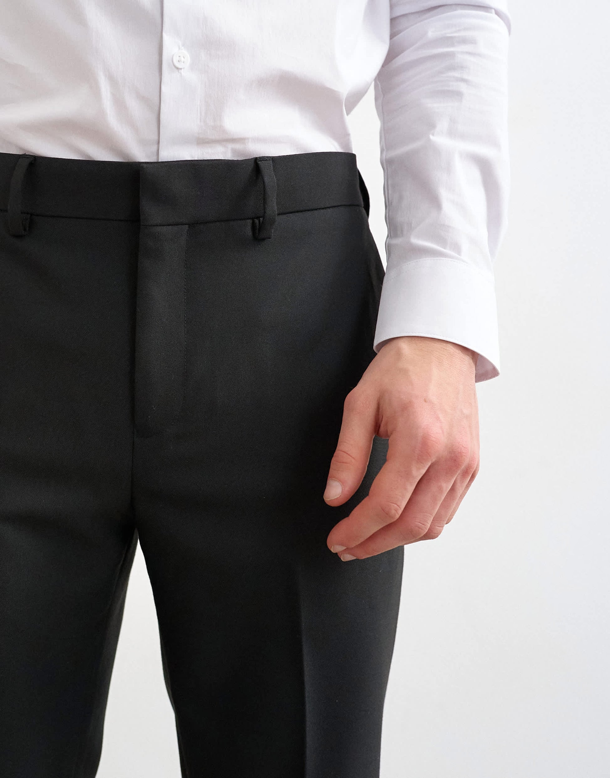 Topman tuxedo trousers in black