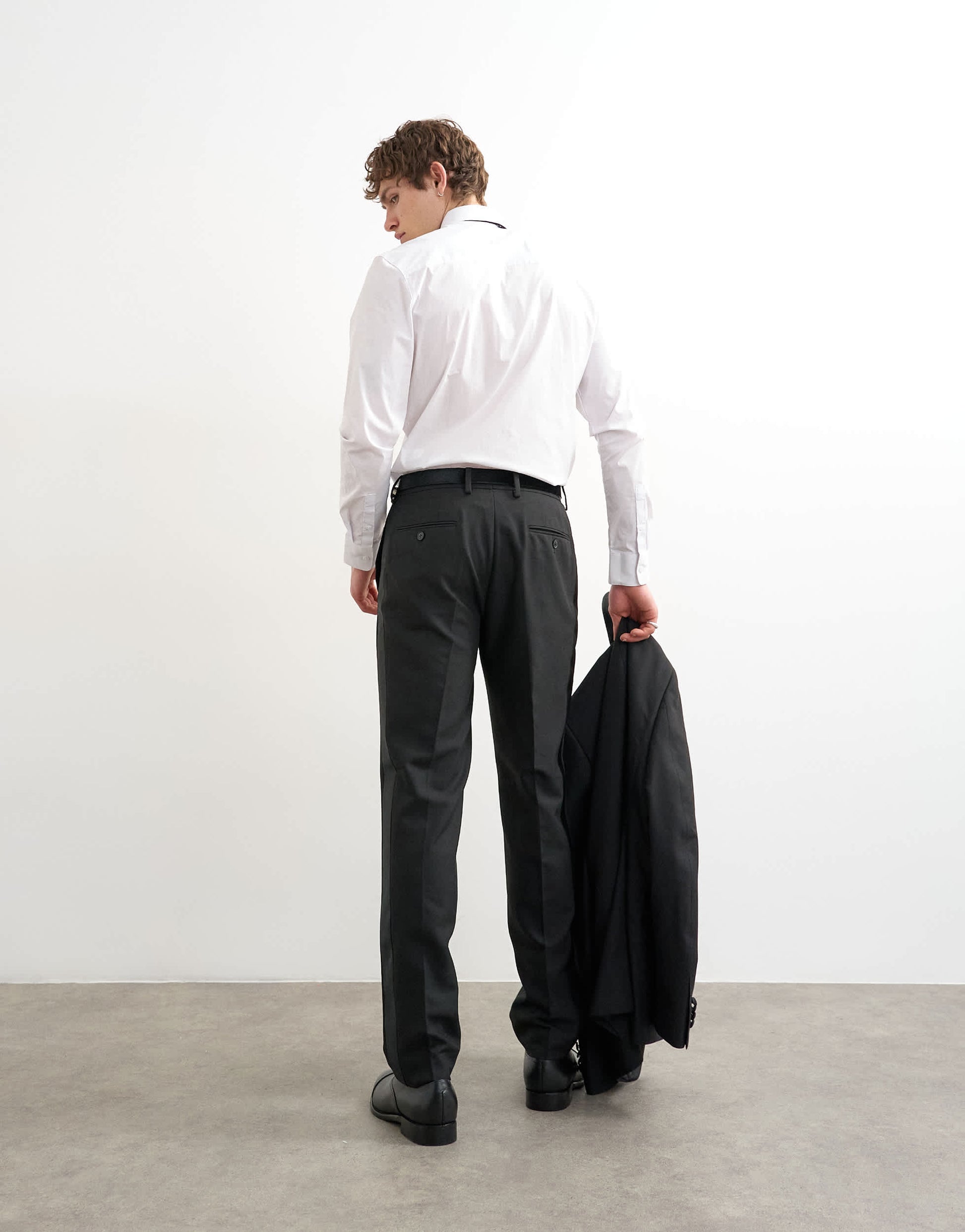 Topman tuxedo trousers in black