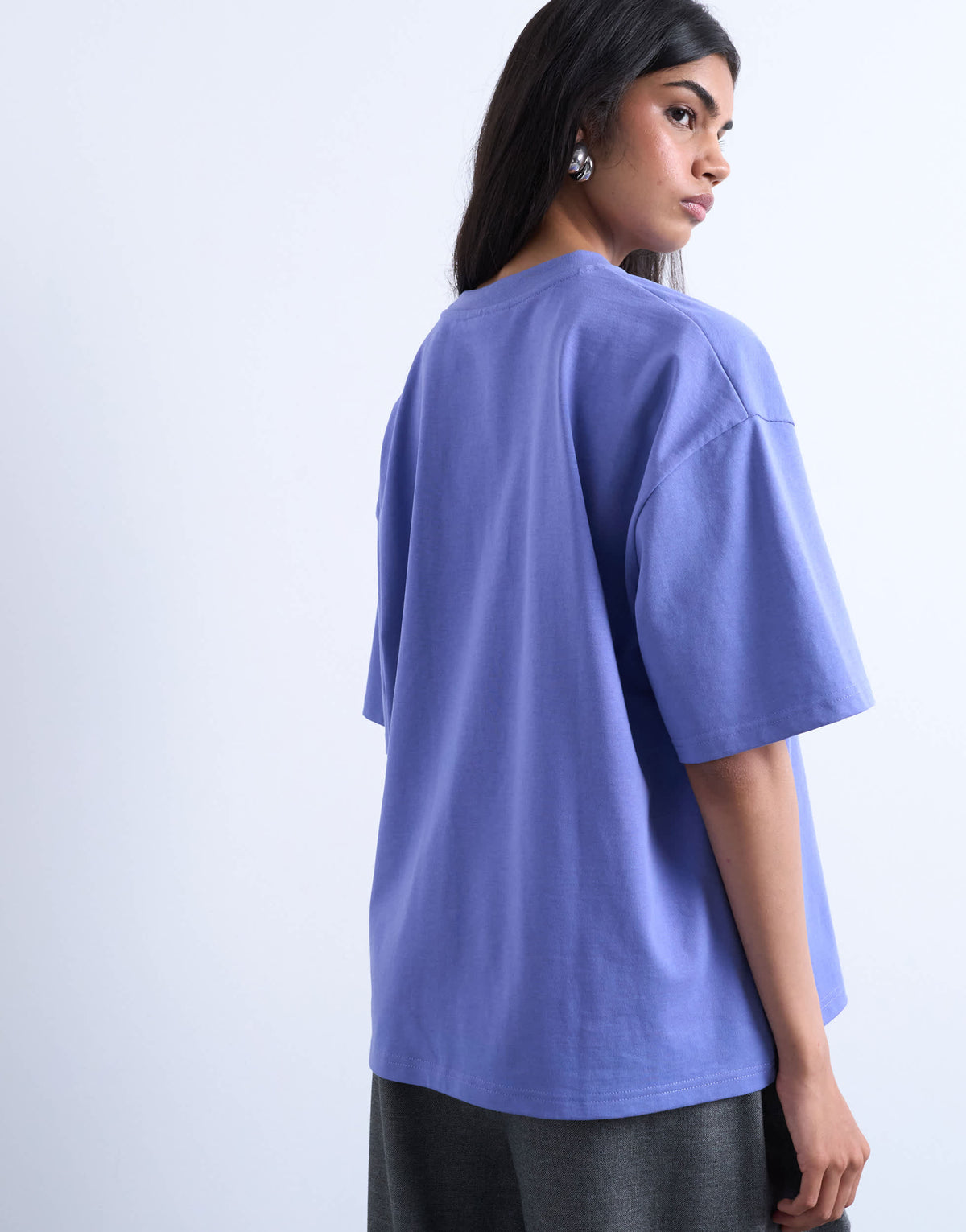 Topshop graphic New York oversized tee in purple