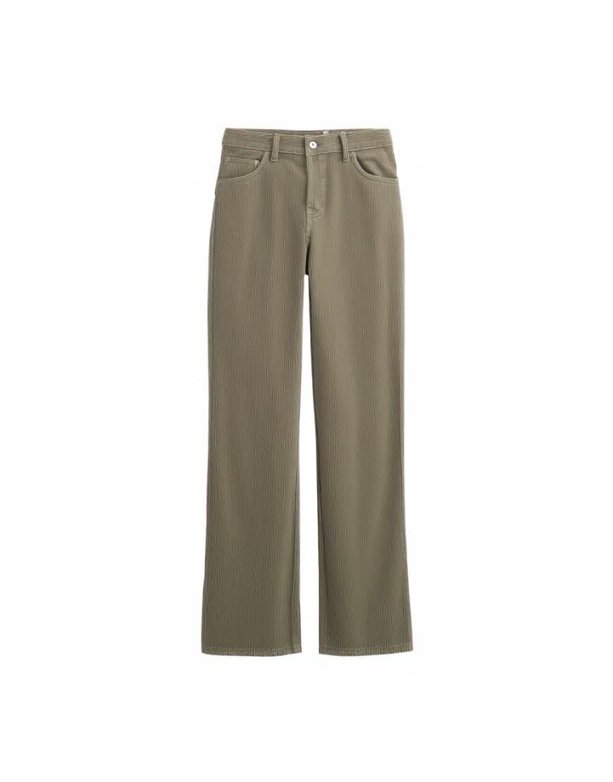 Topshop Ember low rise cord jean in sage