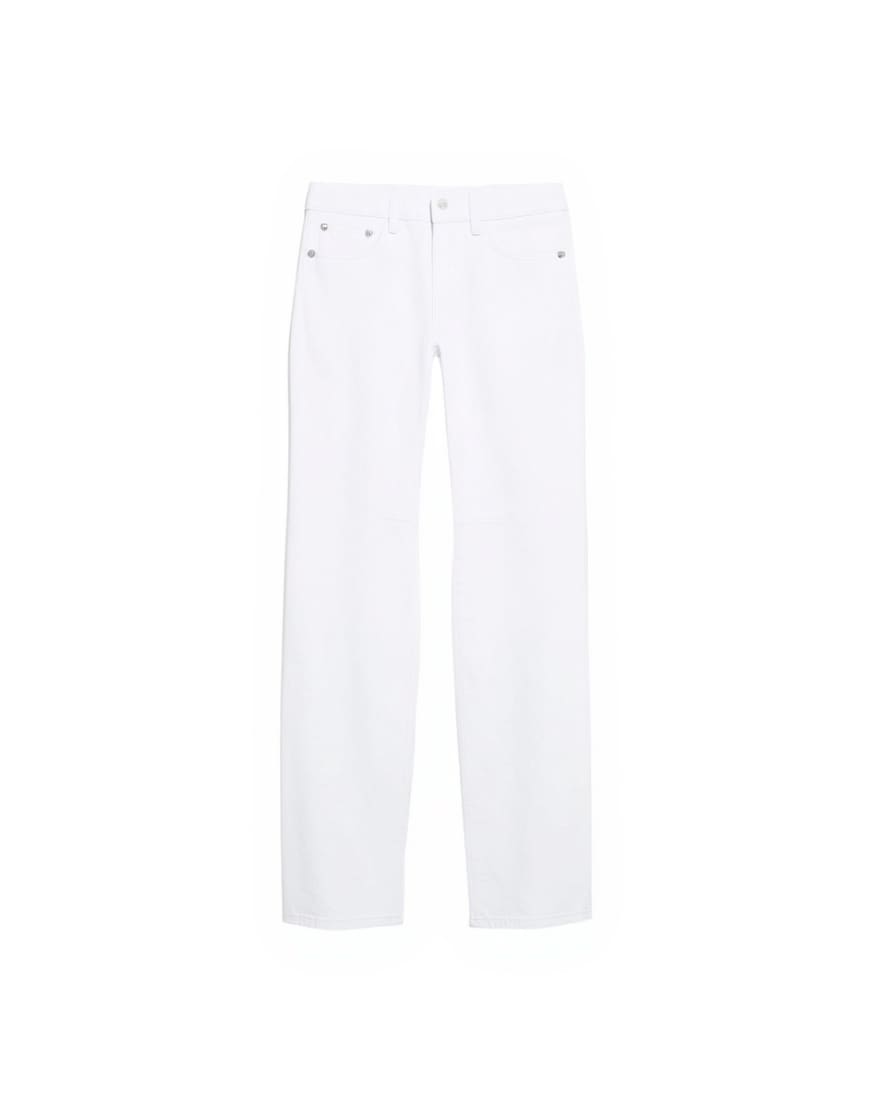 Topshop Barrel mid rise jean in white