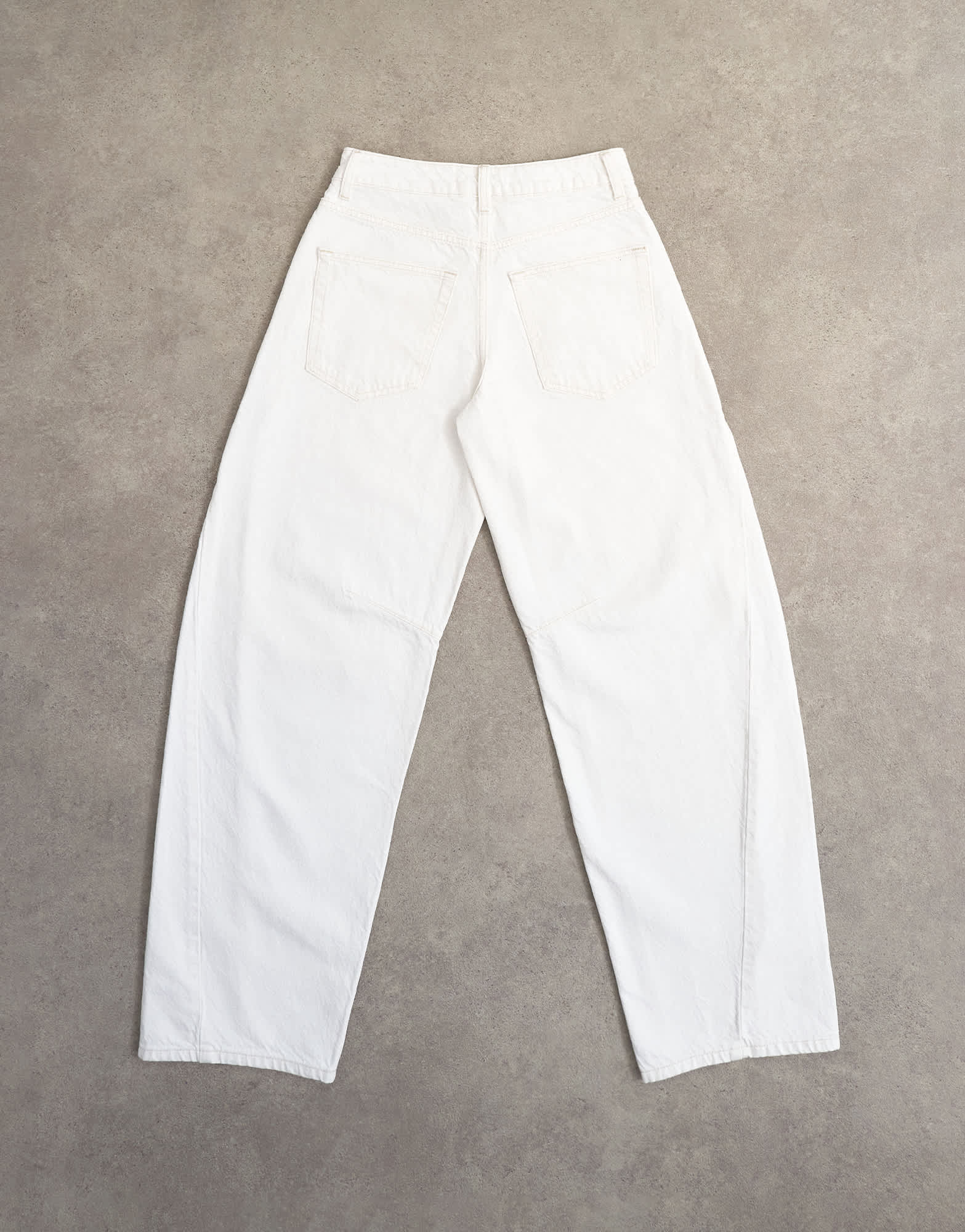 Topshop Barrel mid rise jean in white