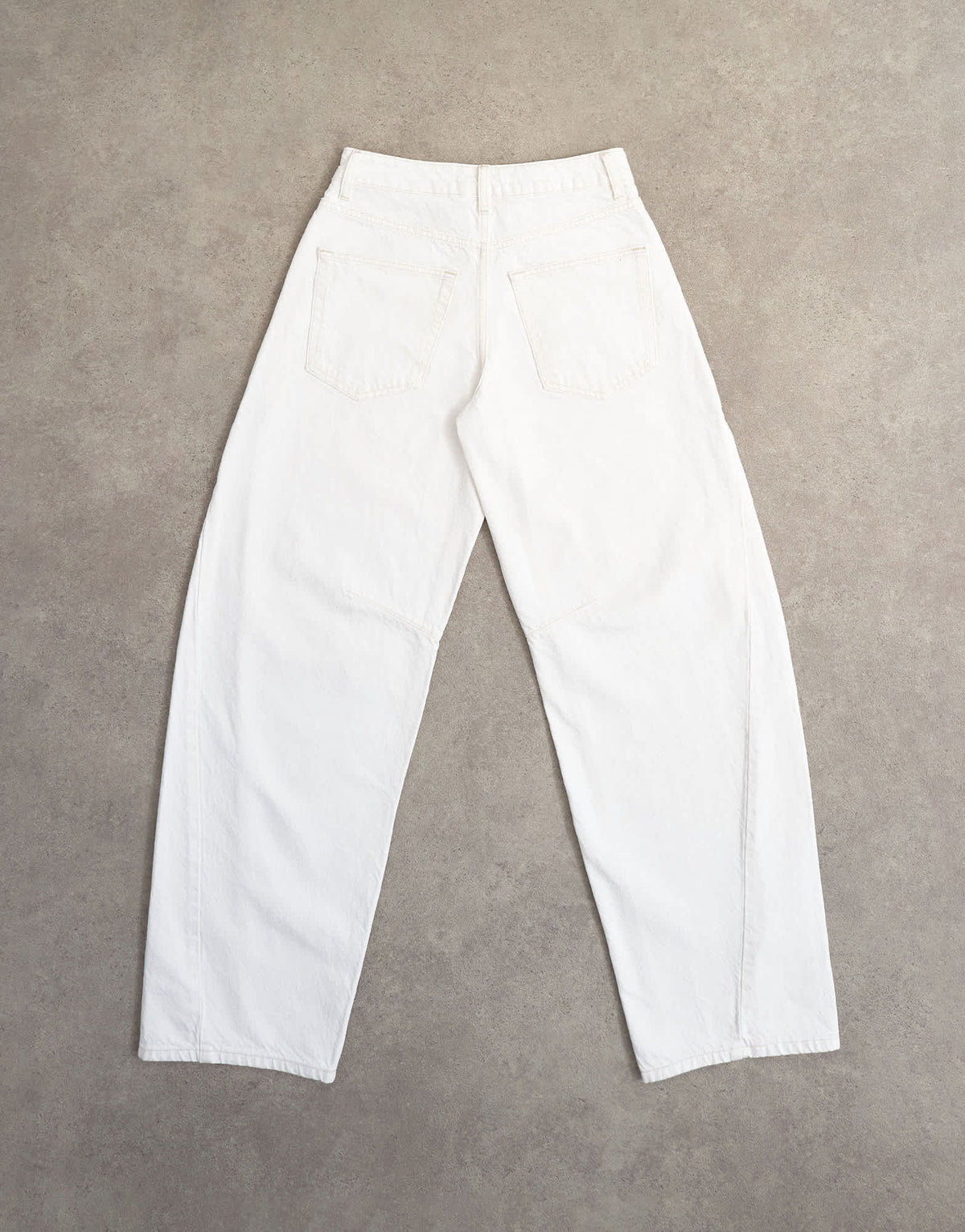 Topshop Barrel mid rise jean in white