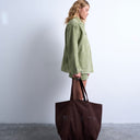 Topshop large canvas tote bag in brown