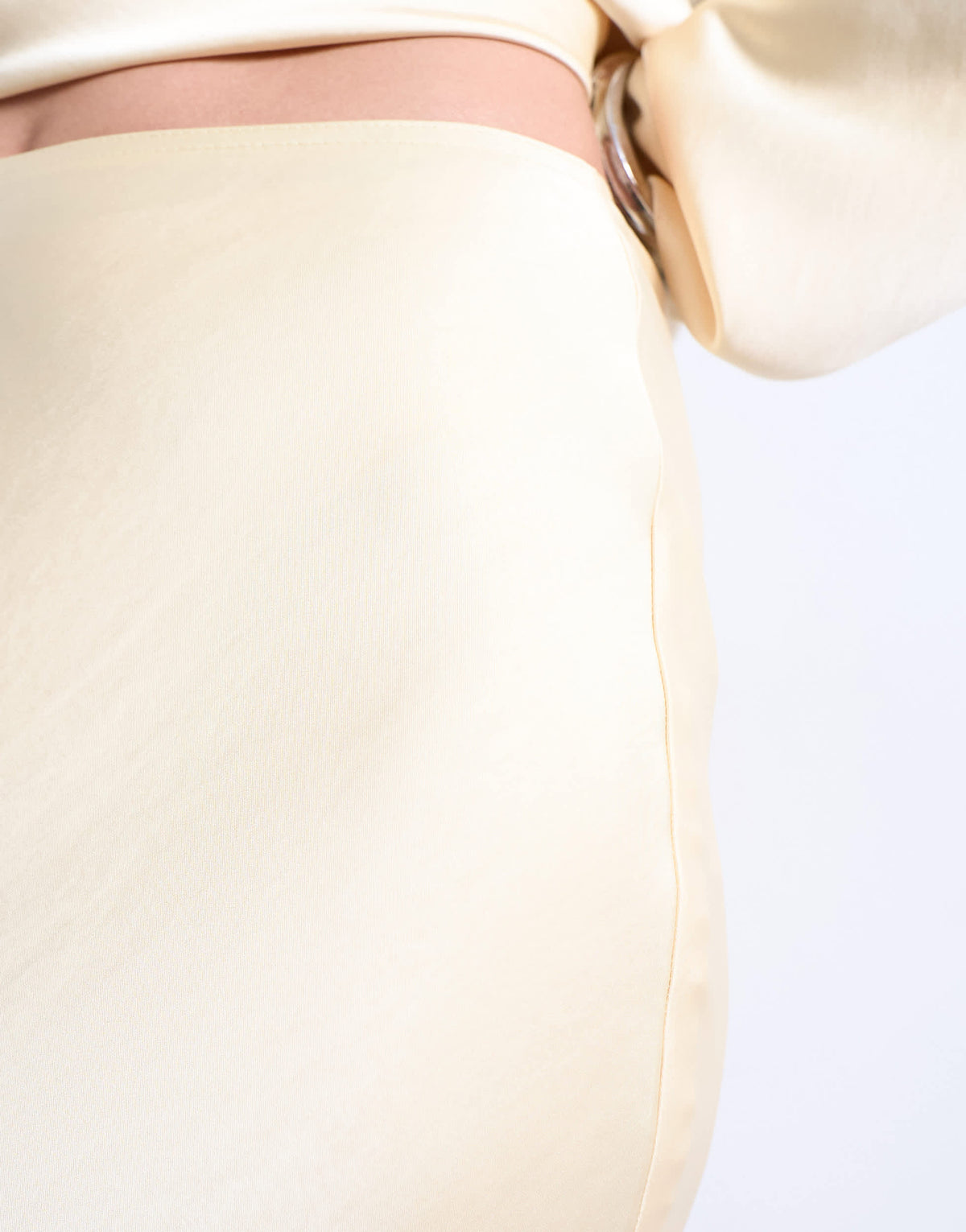Topshop flood length maxi bias skirt in buttermilk
