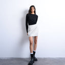 Topshop a line mini skirt in grey