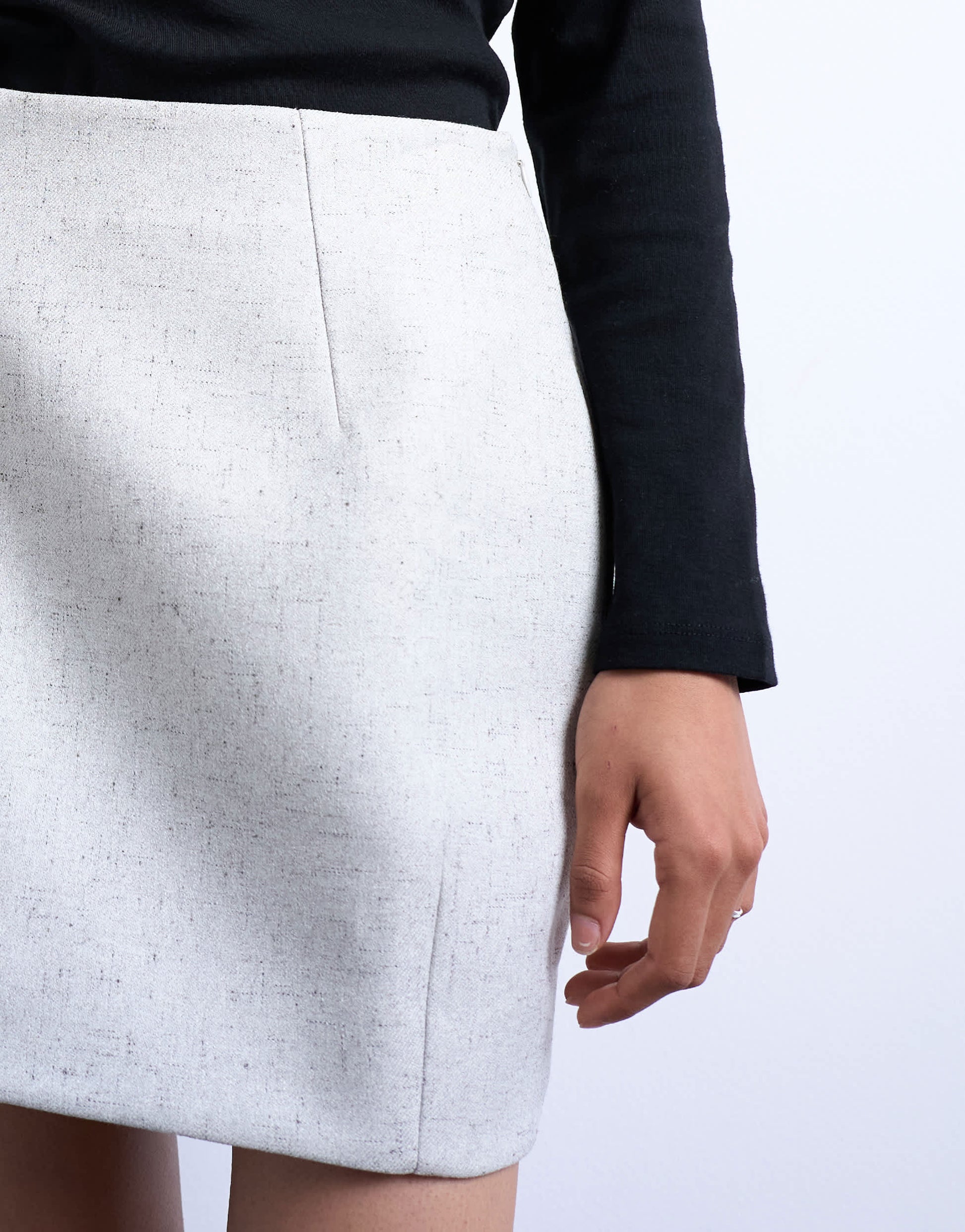 Topshop a line mini skirt in grey