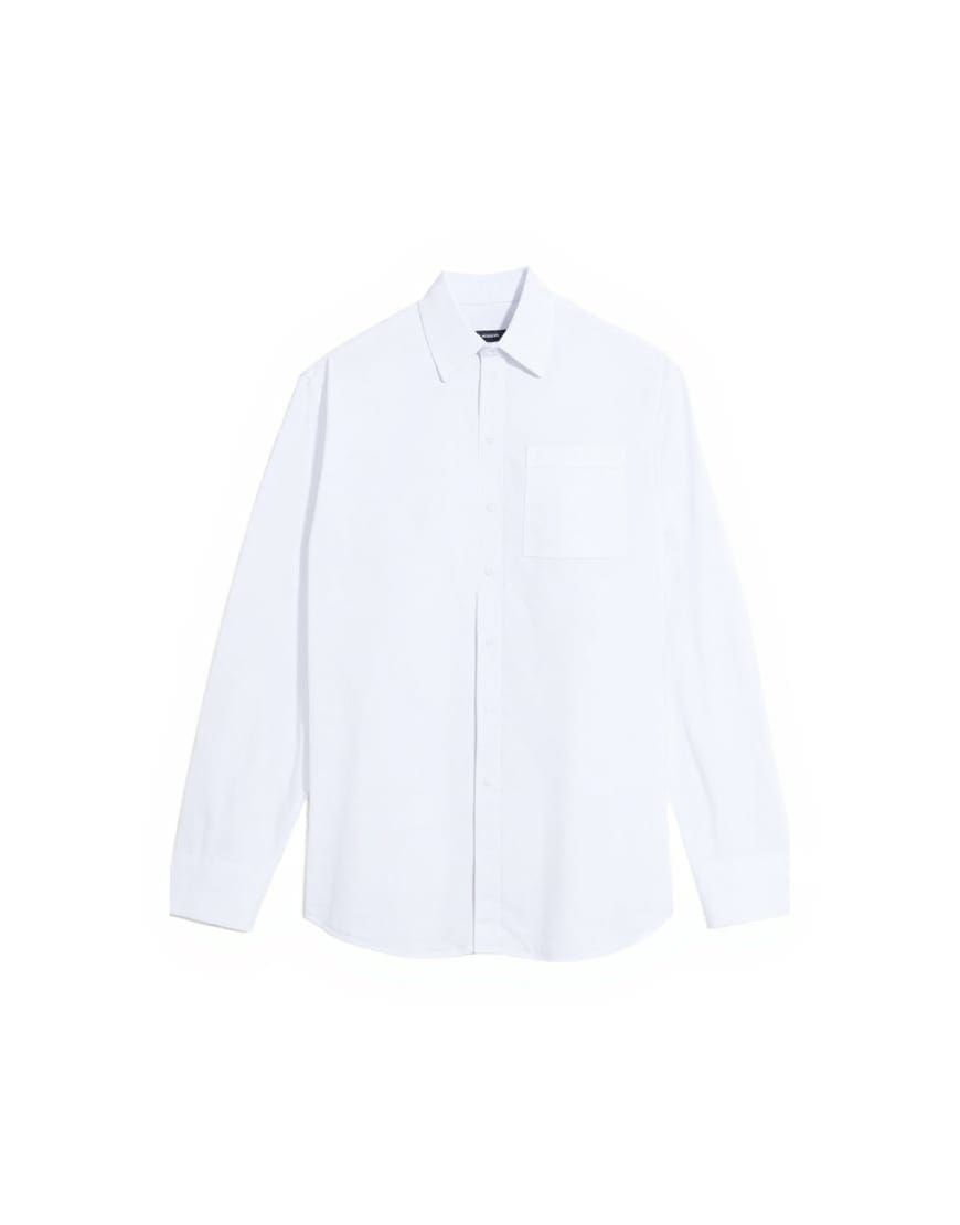 Topshop cinched oversized poplin shirt in white