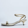 Topshop Irene barely there mid heeled sandal in gold