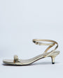 Topshop Irene barely there mid heeled sandal in gold