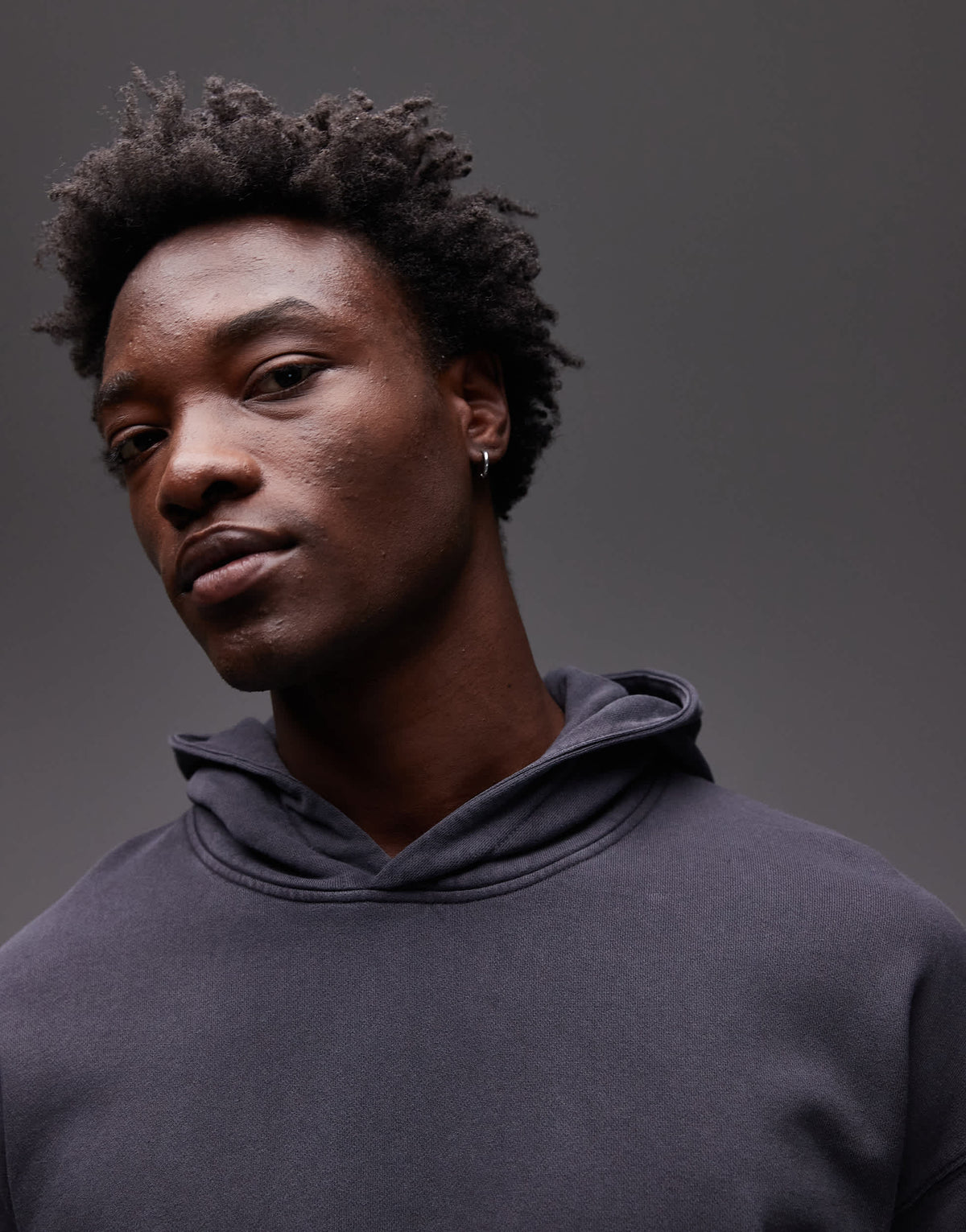 Topman oversized fit hoodie in washed black