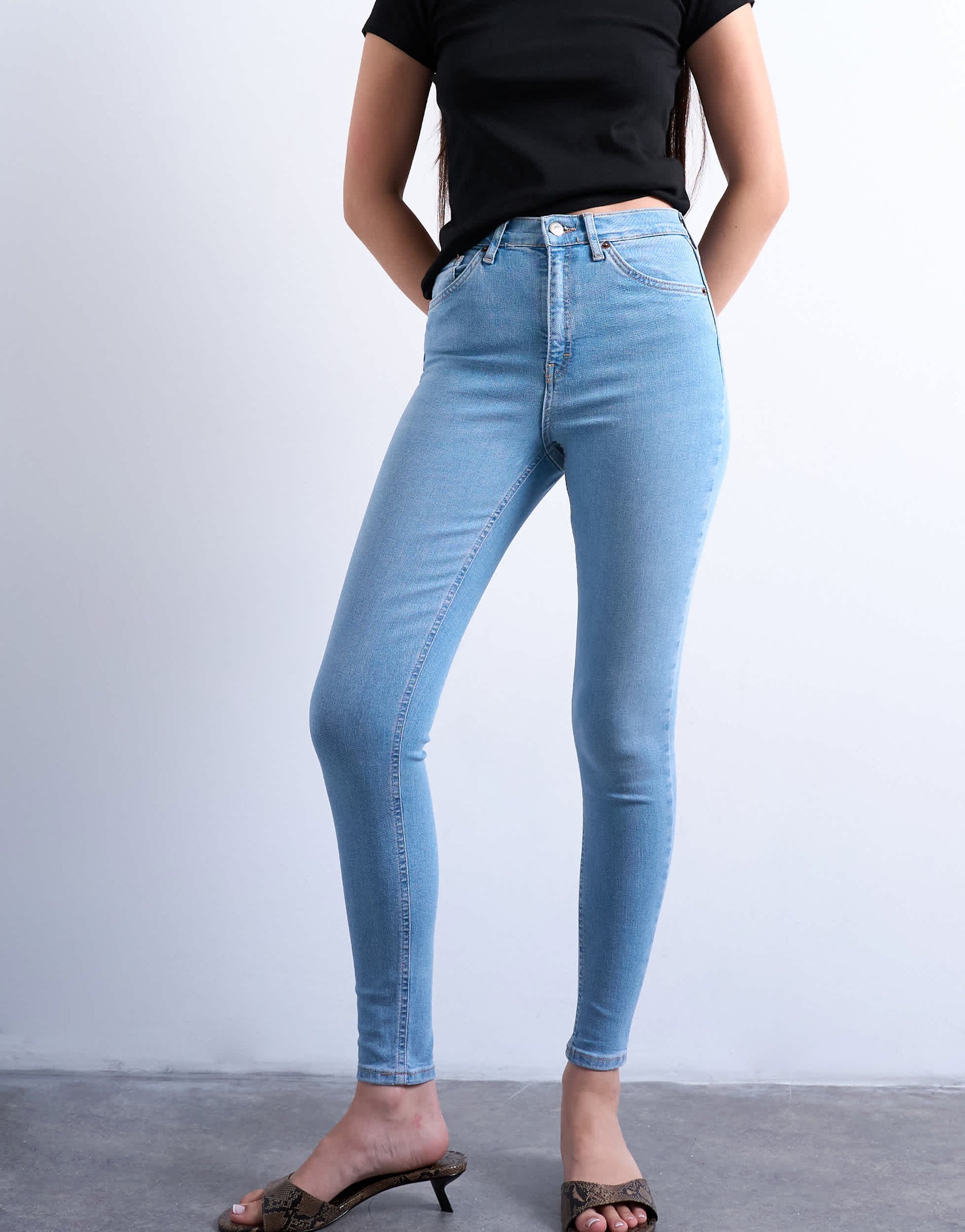 Topshop Jamie high rise skinny jean in bleach