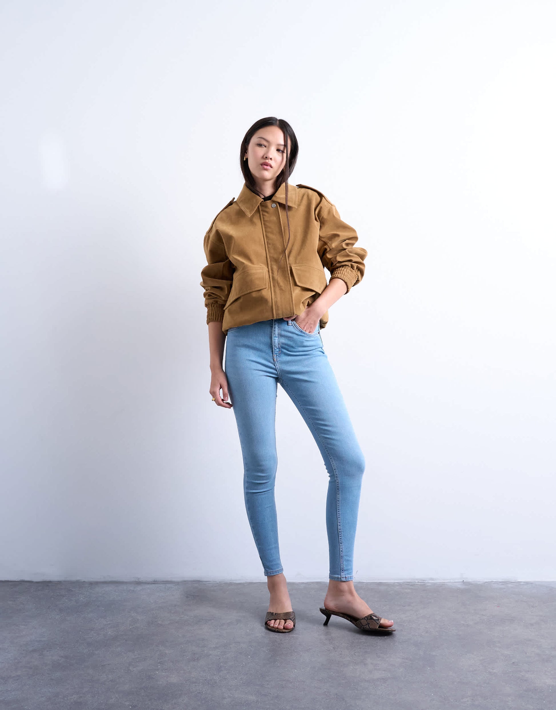 Topshop Jamie high rise skinny jean in bleach