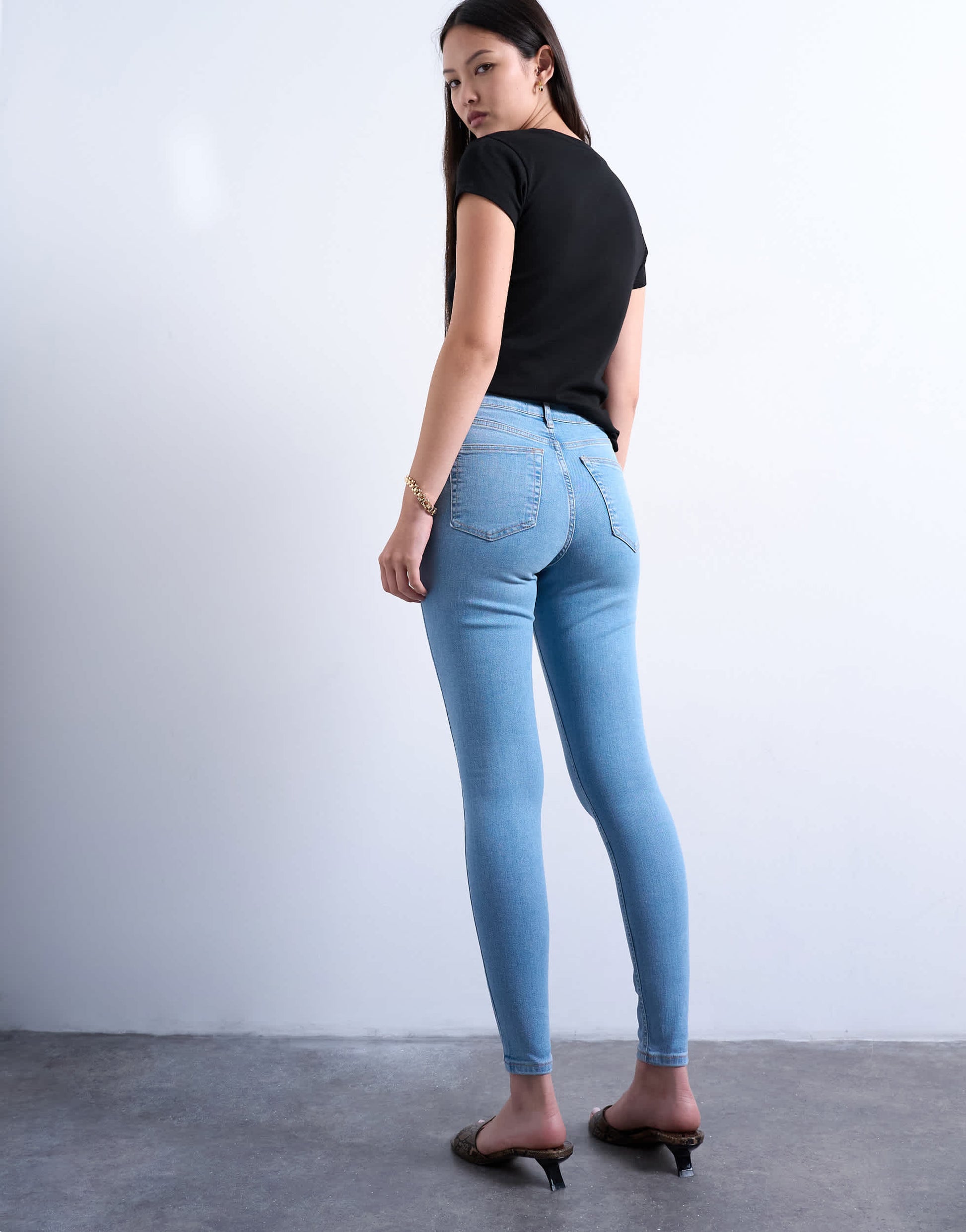 Topshop Jamie high rise skinny jean in bleach