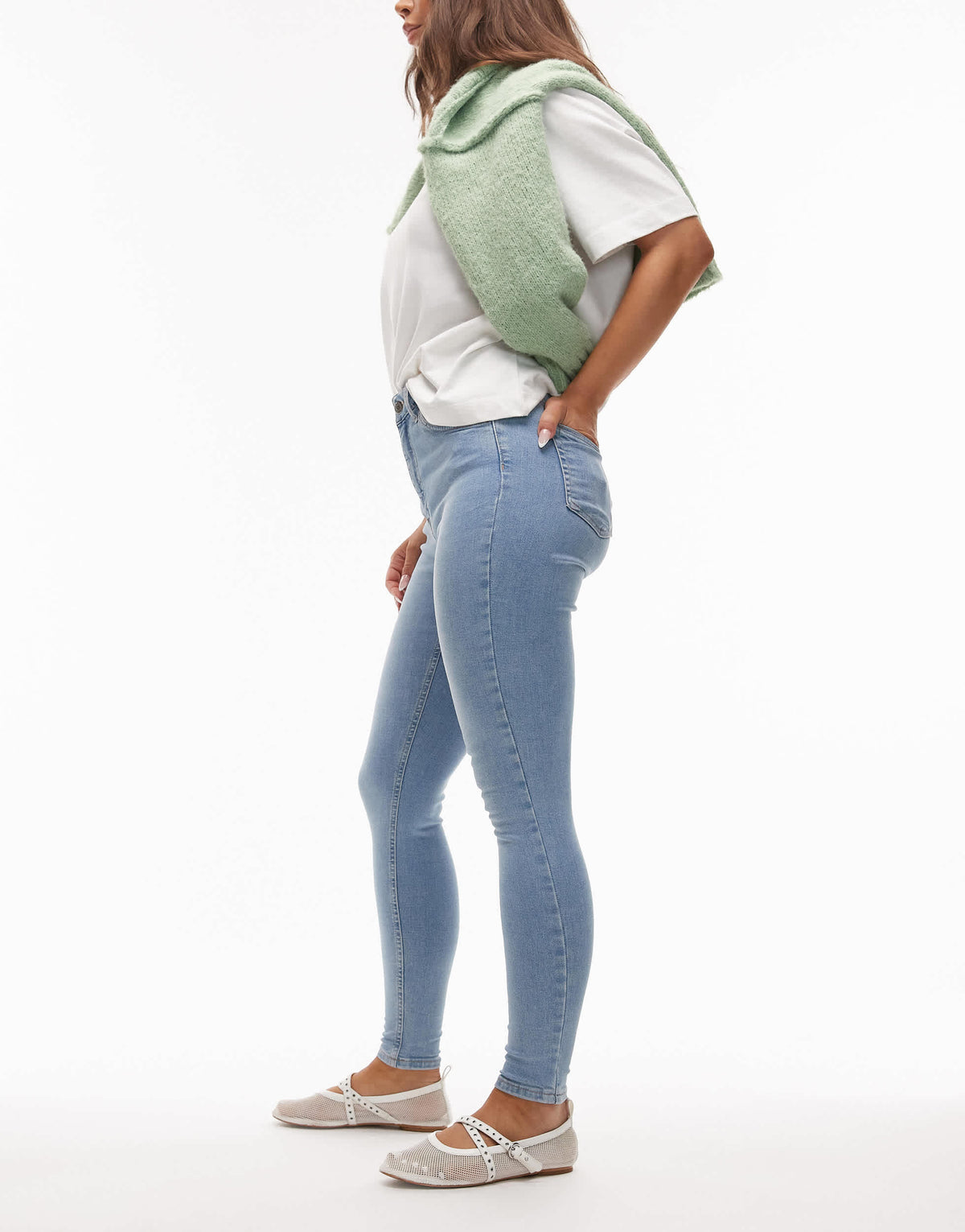 Topshop Hourglass Jamie high skinny jean in bleach