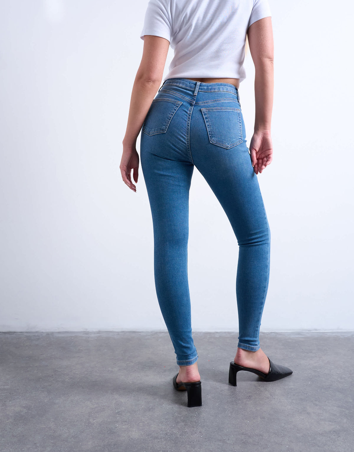 Topshop Hourglass Jamie high rise skinny jean in vintage blue