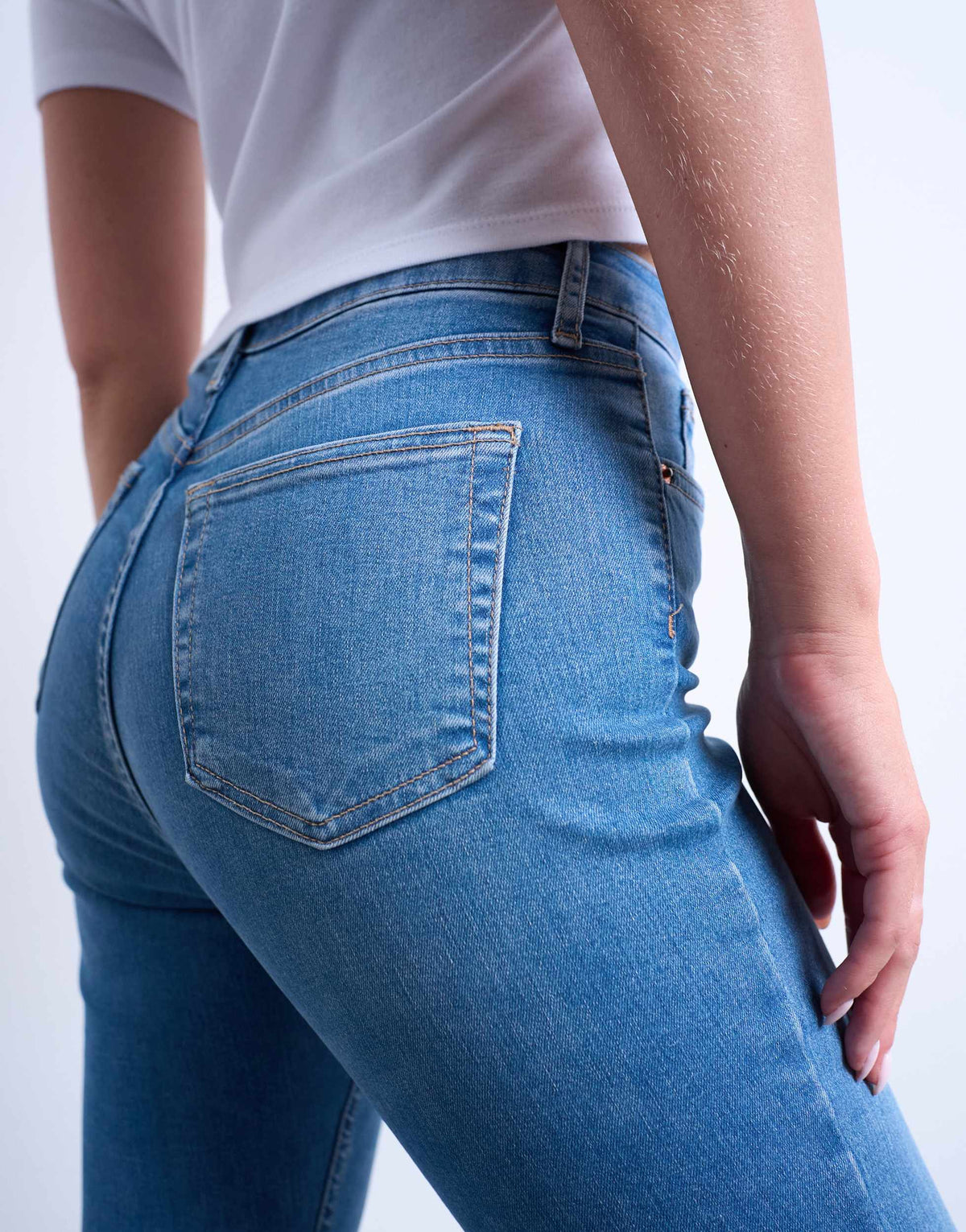 Topshop Hourglass Jamie high rise skinny jean in vintage blue