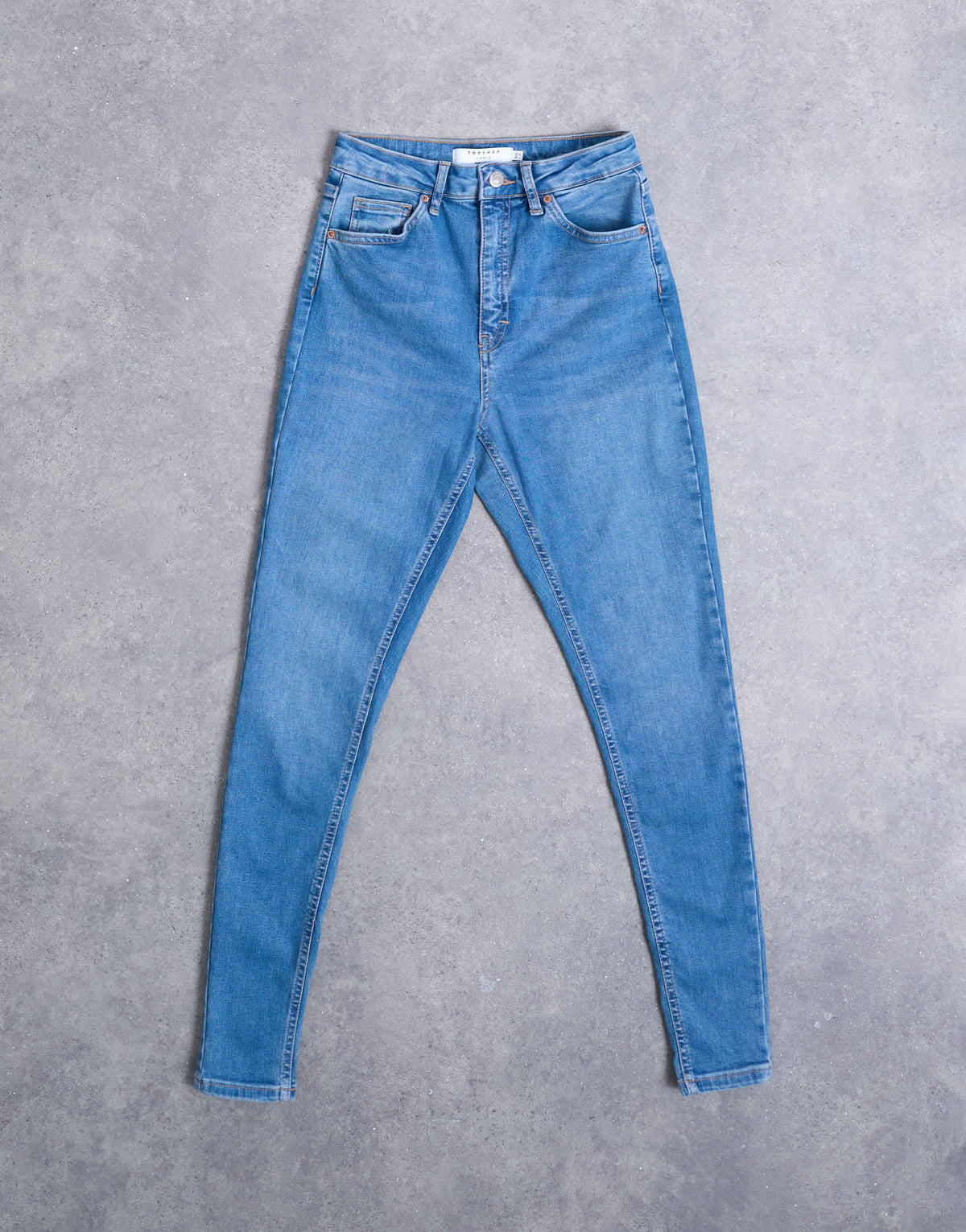 Topshop Hourglass Jamie high rise skinny jean in vintage blue