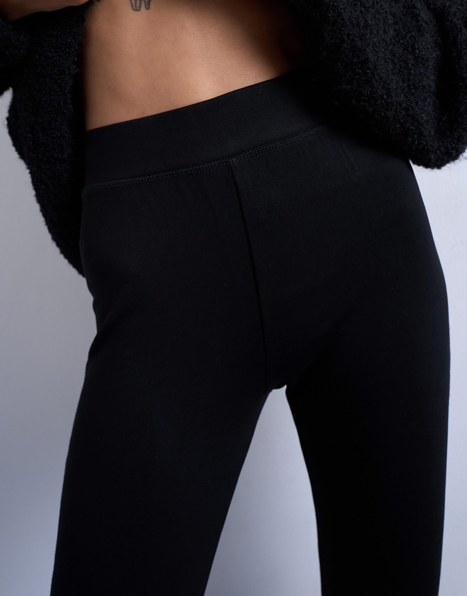 Topshop full length heavy weight legging in black