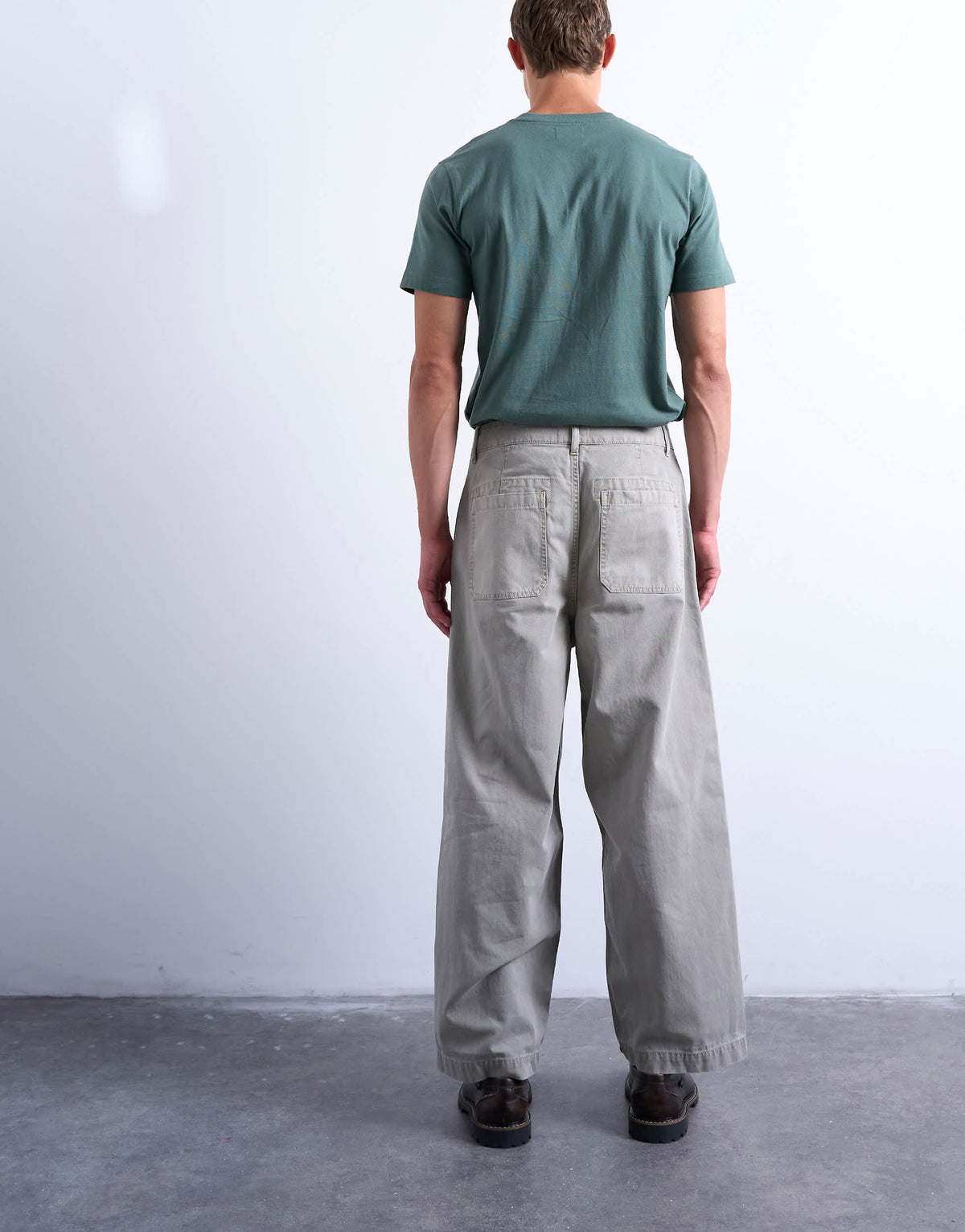 Topman herringbone barrel trouser in stone