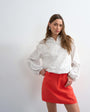 Topshop super soft cupro mini skirt in red