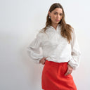 Topshop super soft cupro mini skirt in red