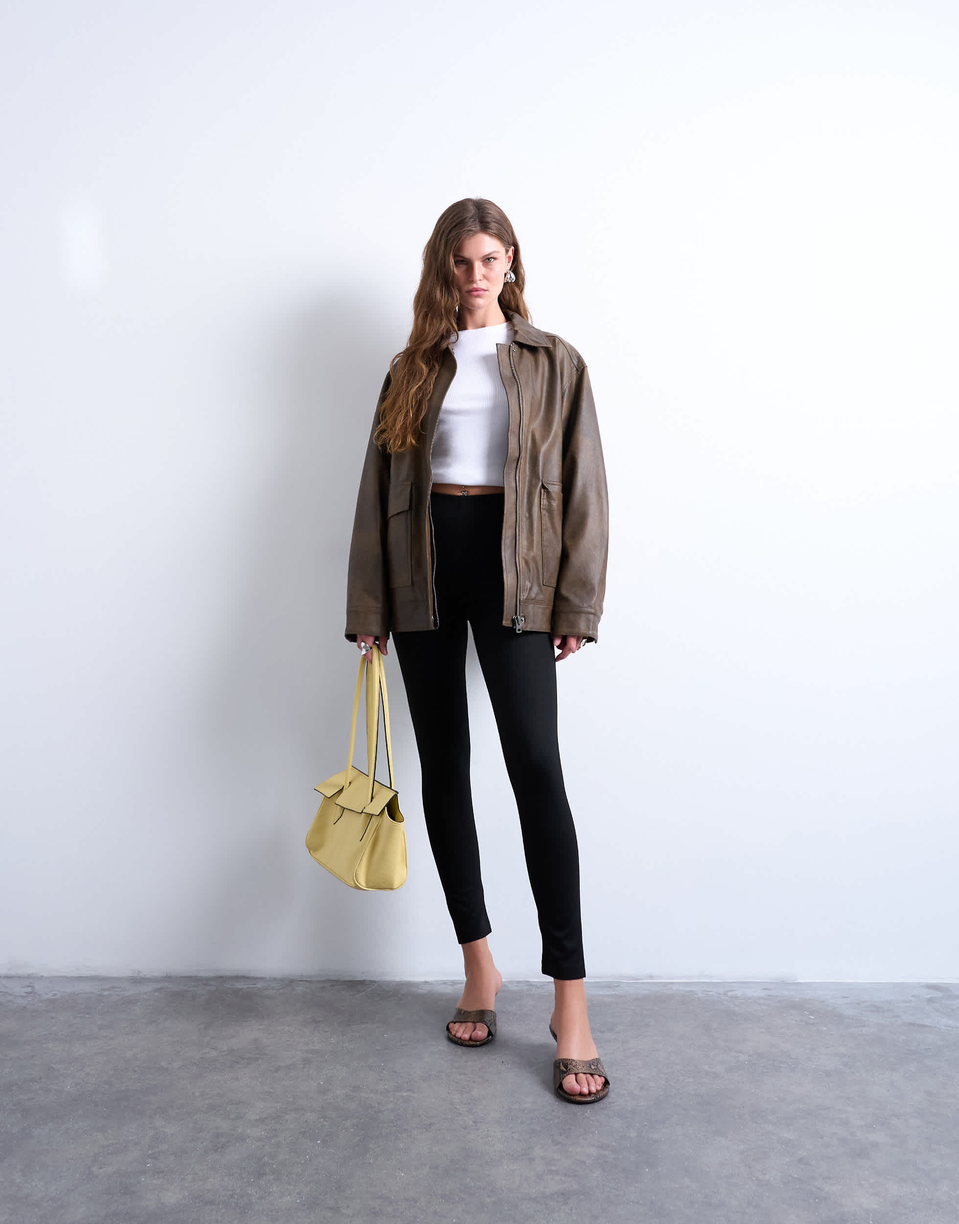 Topshop full length legging in black