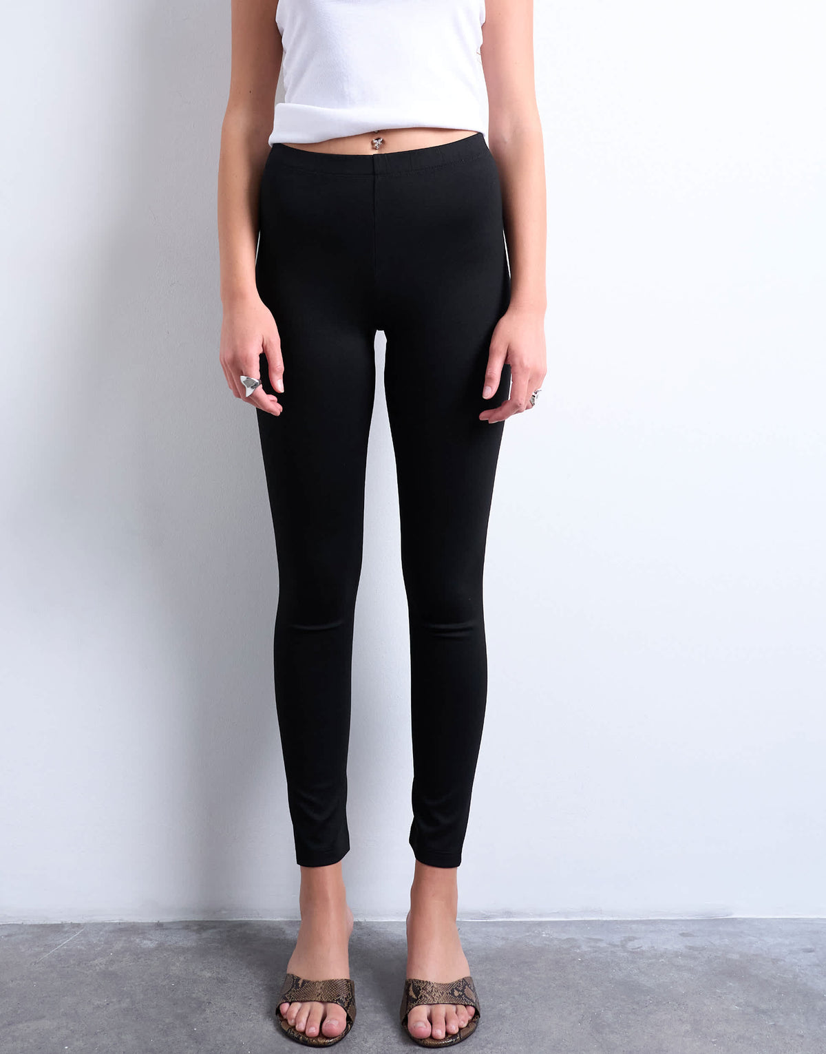 Topshop full length legging in black