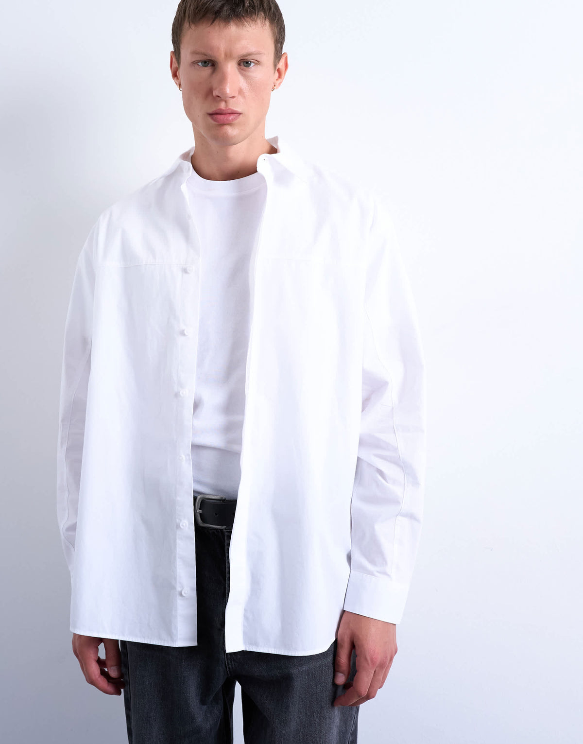 Topman oversized fit formal shirt in white